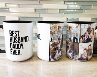 Gifts for Him, Gifts for Dad, Gifts for Grandpa, Father's Day Mug, Personalized Gifts for Men, Custom Photo Mug, Custom Picture Collage Gift