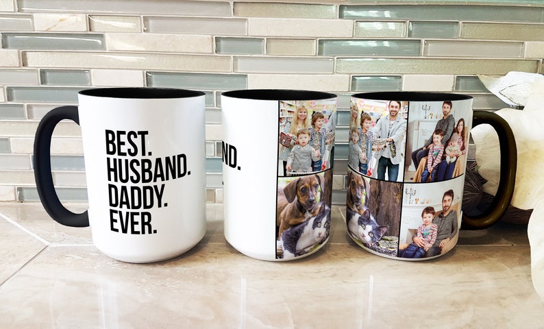 Gifts for Him, Gifts for Dad, Gifts for Grandpa, Father's Day Mug, Personalized Gifts for Men, Custom Photo Mug, Custom Picture Collage Gift image 1