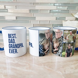 Gifts for Him, Gifts for Dad, Gifts for Grandpa, Father's Day Mug, Personalized Gifts for Men, Custom Photo Mug, Custom Picture Collage Gift image 2