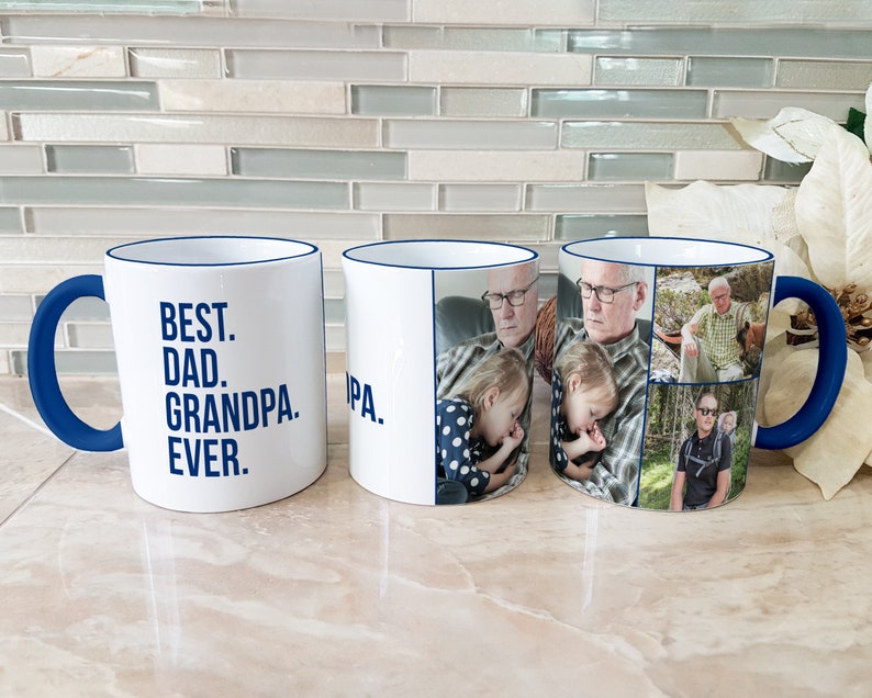 Gifts for Him, Gifts for Dad, Gifts for Grandpa, Father's Day Mug, Personalized Gifts for Men, Custom Photo Mug, Custom Picture Collage Gift image 2