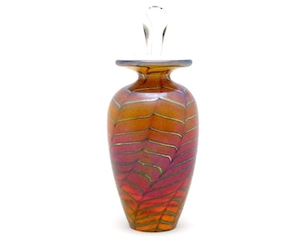 Mini Urn, Amber, Small Urn for Human Ashes, Keepsake Pet Urn