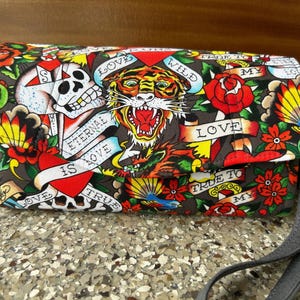 Cartera de mano necesaria/NCW/Clutch/cartera de acordeón/cartera de mujer/tigre/calavera/amor/Ed Hardy/hecha a mano