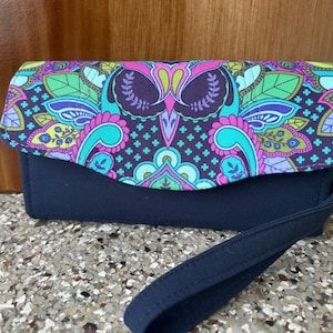Cartera de mano necesaria/NCW/Clutch/cartera de mujer/Tula Pink/búho/hecha a mano/regalo