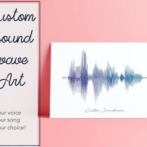 Custom Soundwave Print Printable Personalized Voice Art Anniversary Gift I love you Birth Wedding Digital Download