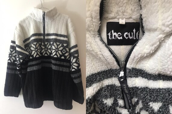90's The Cult Teddy Fleece Sweatshirt-Jacket - image 1
