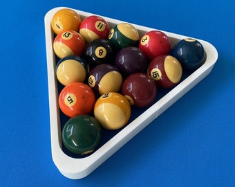 8 Ball Pool Triangle STL Files - 3 Piece Snap Together! 3D Printable Files