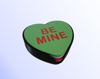 Heartfelt Messages Coaster Set - Set of 4 3D Printed Heart-shaped Coasters!