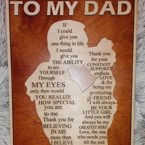 To My Dad-lasergesneden bestand, Happy Father's Day, Daddy's Girl