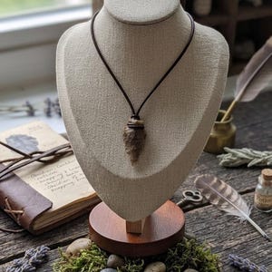 Adjustable leather cord arrowhead necklace / arrowhead necklace / adjustable necklace
