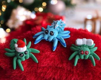 Geschilderde 3D-kleine spinnen / 3D-geprinte spin-insecten dieren / vakantie bloemen halloween spin snuisterij Fidget beeldjes vlinder