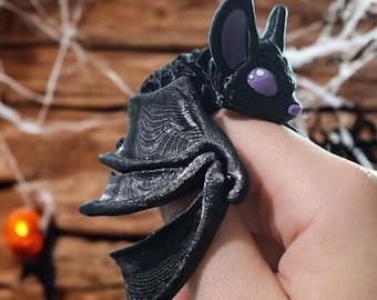 3D articulated cute bat halloween animal / 3d printed black bat animals / 3d brown bat knick knack Fidget figurines
