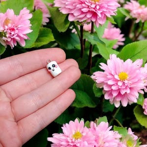 Polymer clay marshmallow charms / cute kawaii clay marshmallow dessert charms jewelry stitch marker progress keeper notions