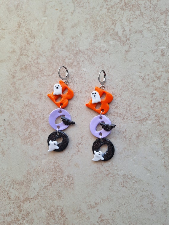 1 Paire De Boucles D'oreilles Mignonnes En Acrylique D'Halloween Avec