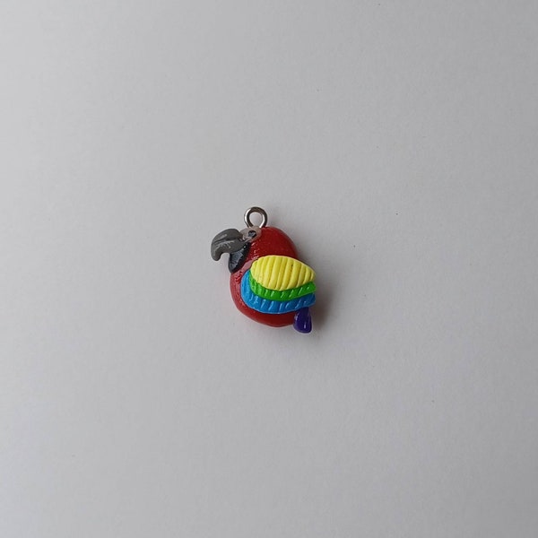 Kawaii parrot charms / polymer clay parrot charms / kawaii animal charms / kawaii parrot jewelry