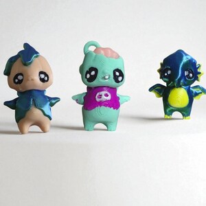 Hand painted 3D pumpkin pixies / 3d printed zombie pixie / cthulhu figurine knick knack Fidget spooky halloween decor