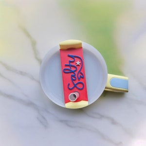 Painted 3D shell beach straw tag tumbler topper tumbler accessories / salty tumbler topper straw tag / tumbler accessories for stanley