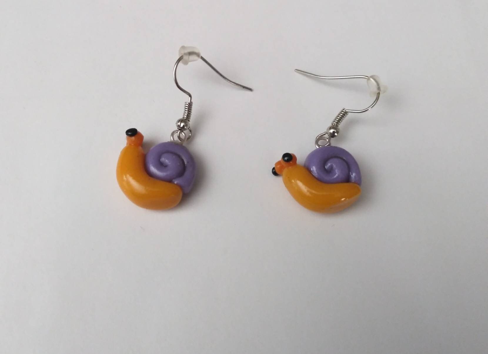 Kawaii snail charms / polymer clay snail / kawaii animal Etsy