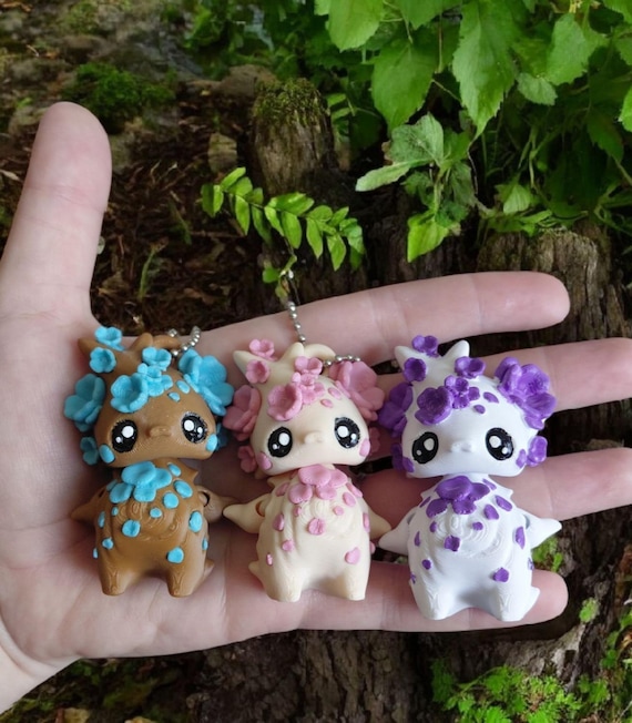 Painted 3D Flexi Sakura Pixie / 3d Printed Floral Pixie / Animal