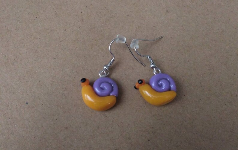 Kawaii Snail Charms / Polymer Clay Snail / Kawaii Animal Etsy