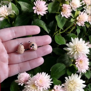 Polymer clay potato charms / cute kawaii clay potato food charms jewelry stitch marker progress keeper notions