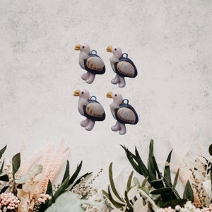 Kawaii ostrich charms / polymer clay ostrich emu charms / kawaii animal charms / kawaii ostrich emu bird jewelry
