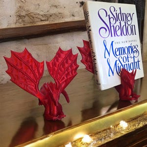 3D printed dragon book display / 3d dragon wing book holder stand display reading dragon book tablet holder accessory craftykid3d design