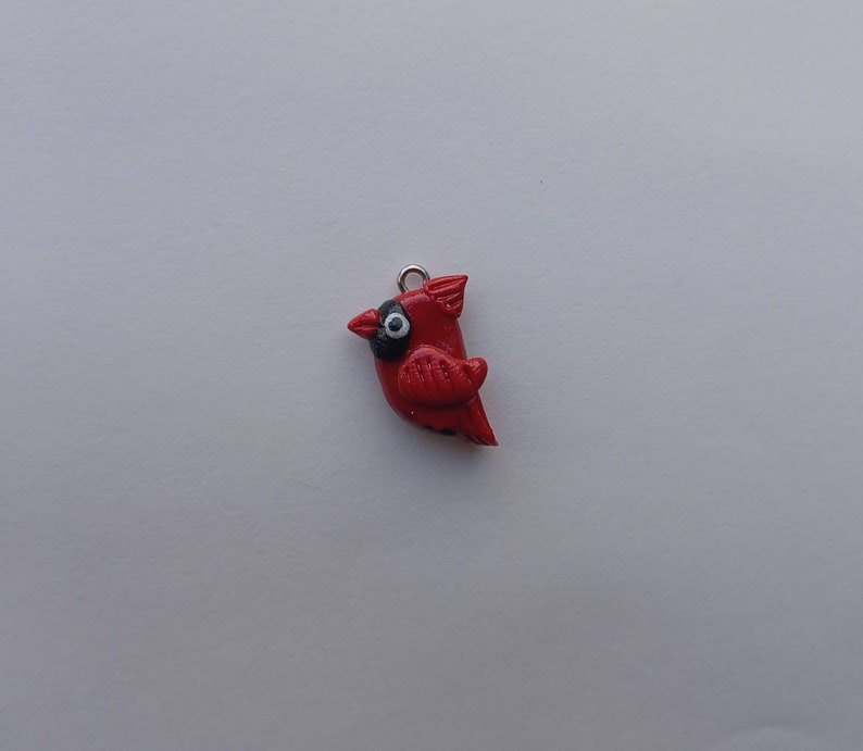 Kawaii Cardinal Bird Charms / Polymer Clay Cardinal Charms / Etsy