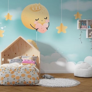 壁画 Infantil Personalizado – ヌベス、アニマル、ボスケ エンカンタード |ハビタシオン デ ベベの壁画