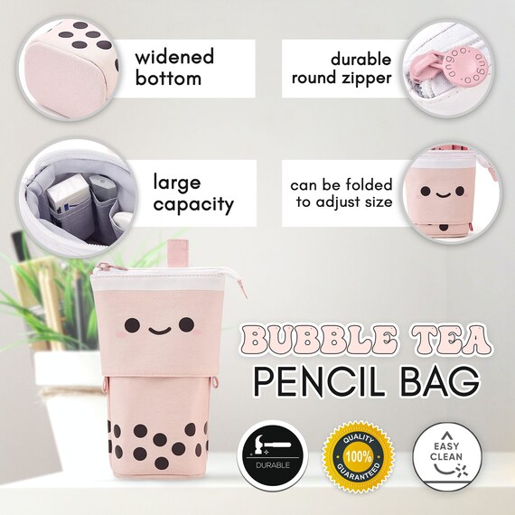Large Capacity Milk Tea Boba Pencil Case