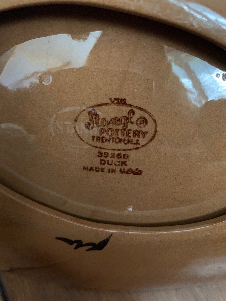 Stangl Large Duck Hunting Theme Ashtray