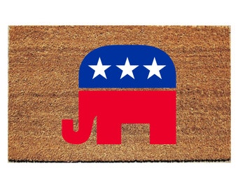 Custom Doormat | Political | Republican Elephant