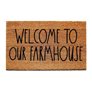 Custom Doormat | Welcome to our farmhouse