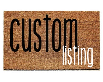 Custom Doormat | customized listing