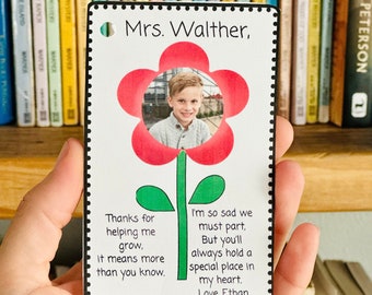 Merci de m'avoir aidé à faire pousser des fleurs | Appréciation du professeur de plantes | Aidez-moi à grandir Tag| Cadeau de fin d'année facile pour les enseignants