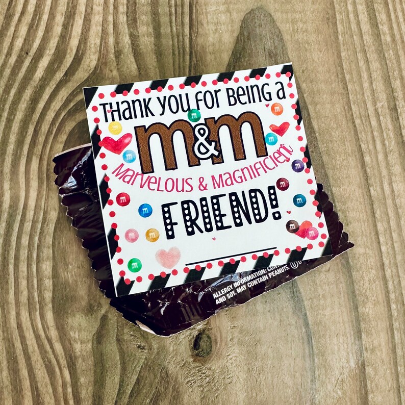 M&amp;M Valentine Class Treat Preschool Valentine Gift Digital Card ...