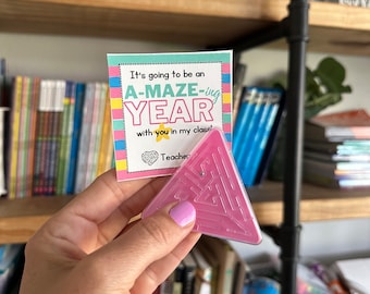 Año increíble contigo en clase / Regalo de clase de laberinto / Regalo del primer día de clases de la descarga digital del maestro / Conozca al maestro imprimible fácil