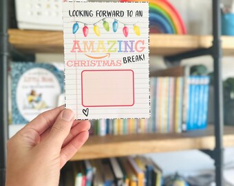 Teacher Amazon Gift Card Christmas Gift| Amazon Holiday Gift| Amazing Christmas Break| Teacher Printable Gift Card Holder| Amazing Teacher