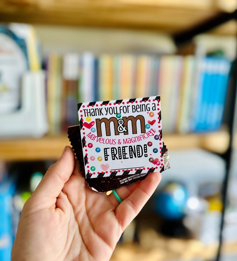 M&amp;M Valentine Class Treat Preschool Valentine Gift Digital Card ...