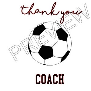 Danke Fußball Trainer Karte zum Ausdrucken