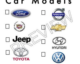 I Spy Car Model Printable | Road Trip Activity | Busy Activity | Kids Car Activity