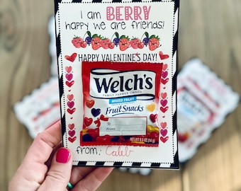 Clase de refrigerio de frutas para San Valentín / Día de San Valentín sin dulces / Descarga digital / Refrigerio de frutas editable para San Valentín para preescolar Día de la madre