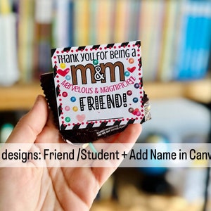 M&M Valentine Class Treat | Presente de Valentine para pré-escola | Cartão digital | Imprimível | Amigo Valentine | Aluno Valentine | Presente de professor para a classe