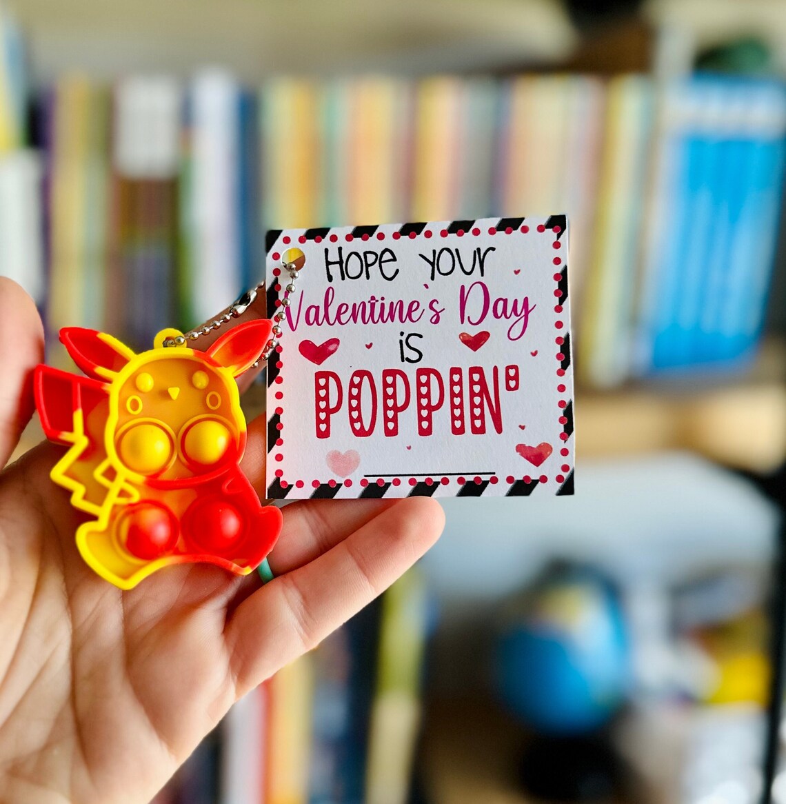 Popper Key Chain Poppin Valentine's Day Printable | Easy Preschool Valentine| Valentine ...