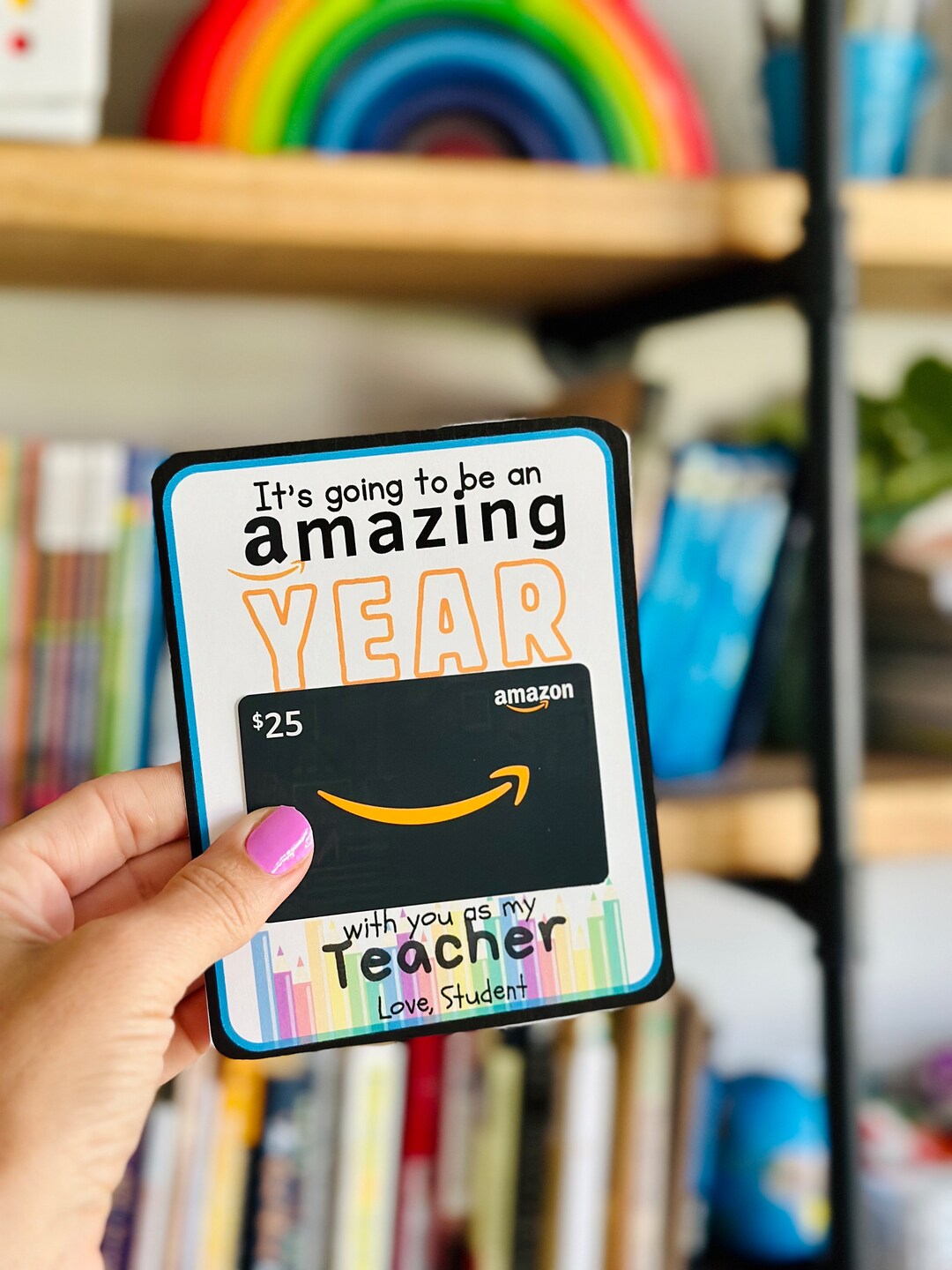 Amazon Gift Card Teacher Printable Amazing Year With You First Day