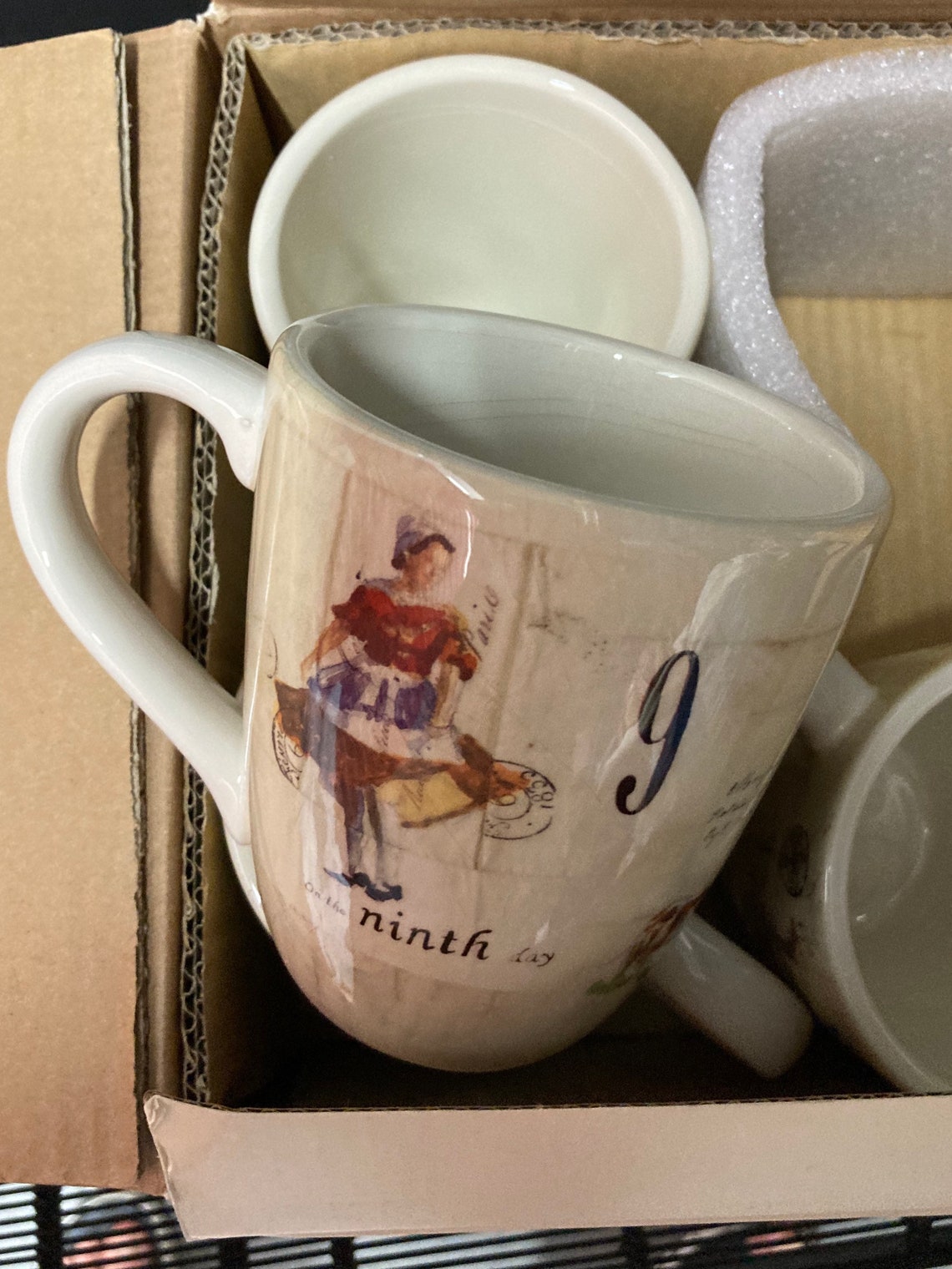 Williams Sonoma box of Christmas mugs Etsy