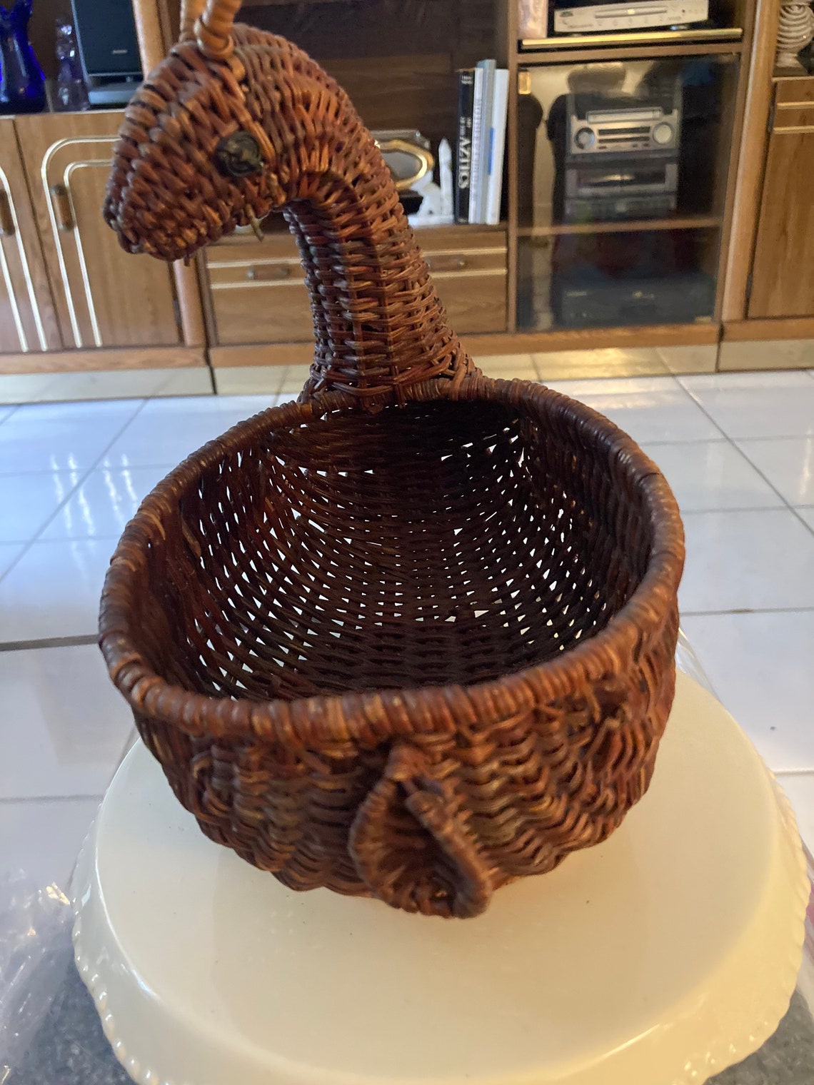 Vintage Rustic primitive deer basket Etsy