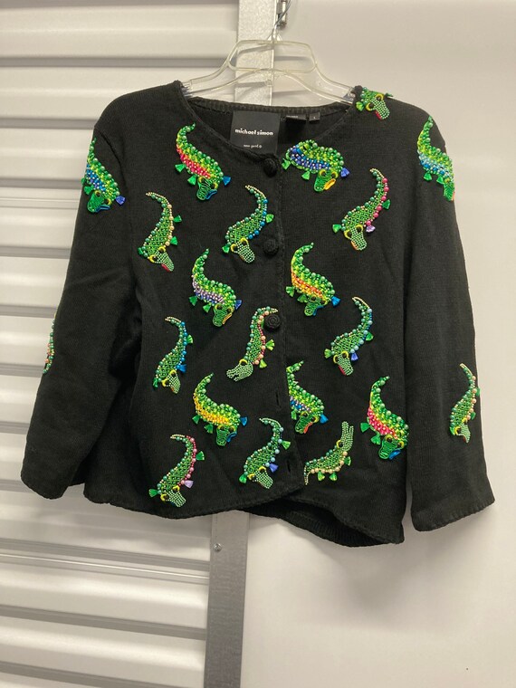 Michael Simon alligator sweater sz. L
