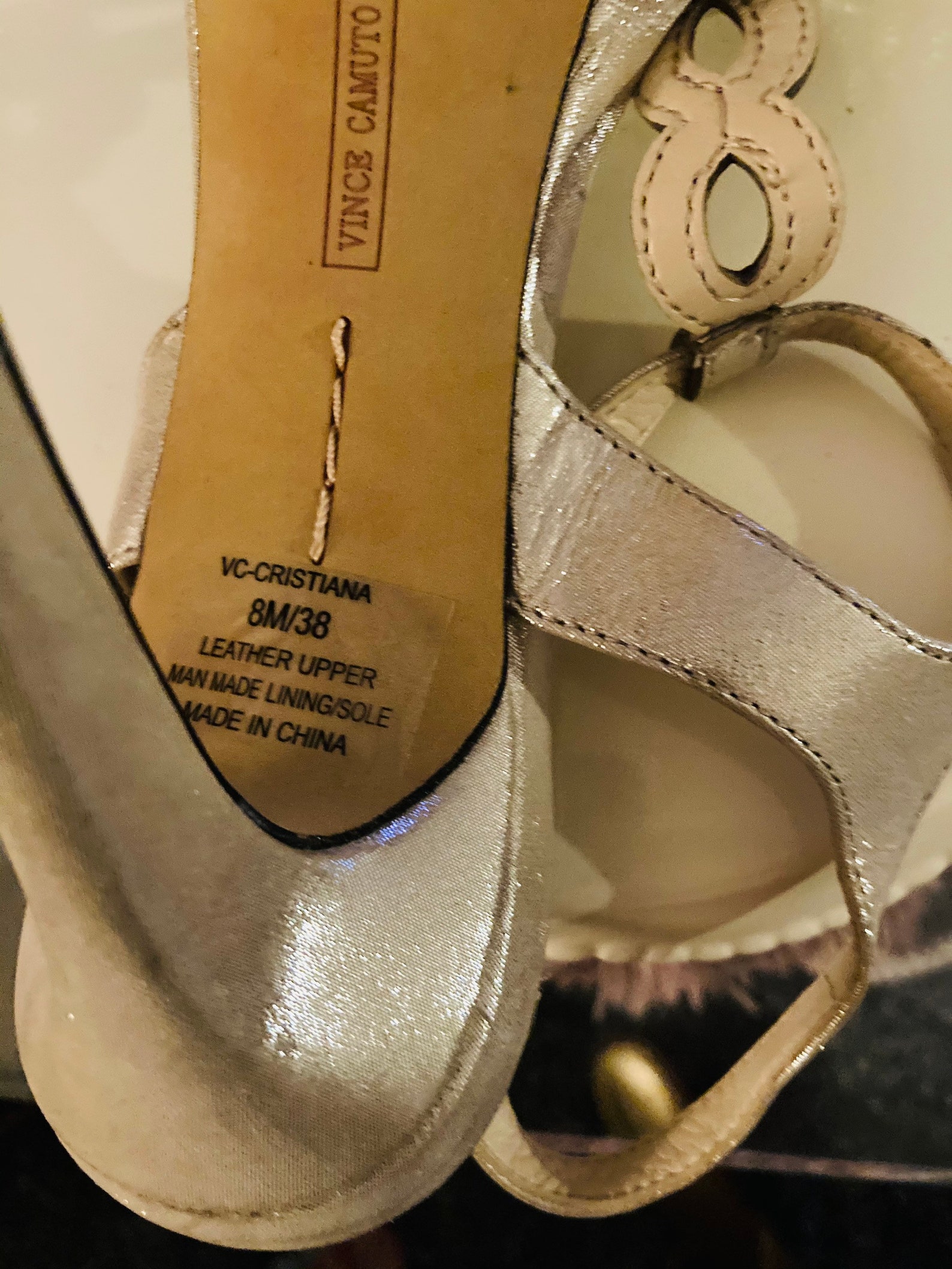 Vince Camuto gold platform heels sz 8 | Etsy
