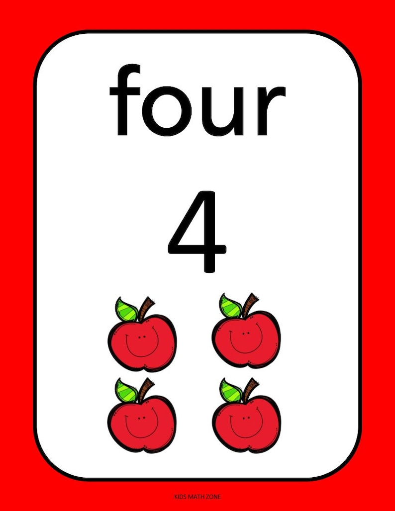 20 printable numbers posters happy apple numbers 1 20