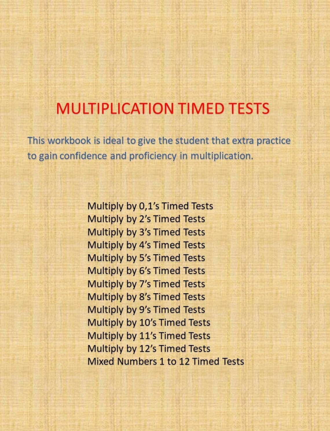 Multiplication Drills: 100 Days Timed Tests, Grades 3-5 (digital ...